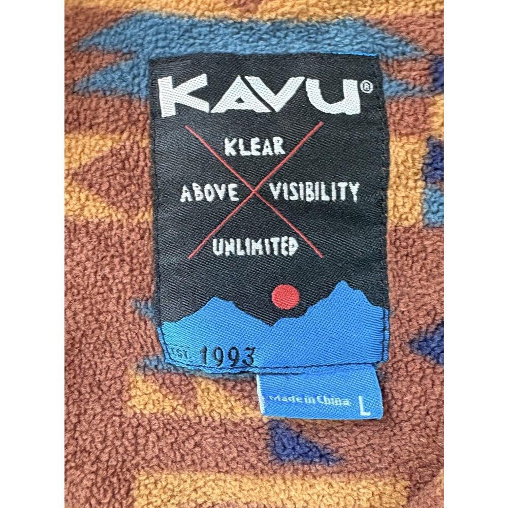 Kavu Men’s 1/4 Teannaway Snap Fleece Pullover Jacket Size L Brown M4 - Picture 3 of 8